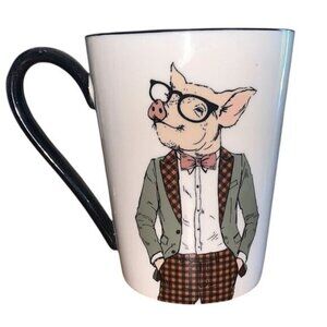 Vintage-Style Signature Housewares Pig Design Stoneware Mug 12 Oz